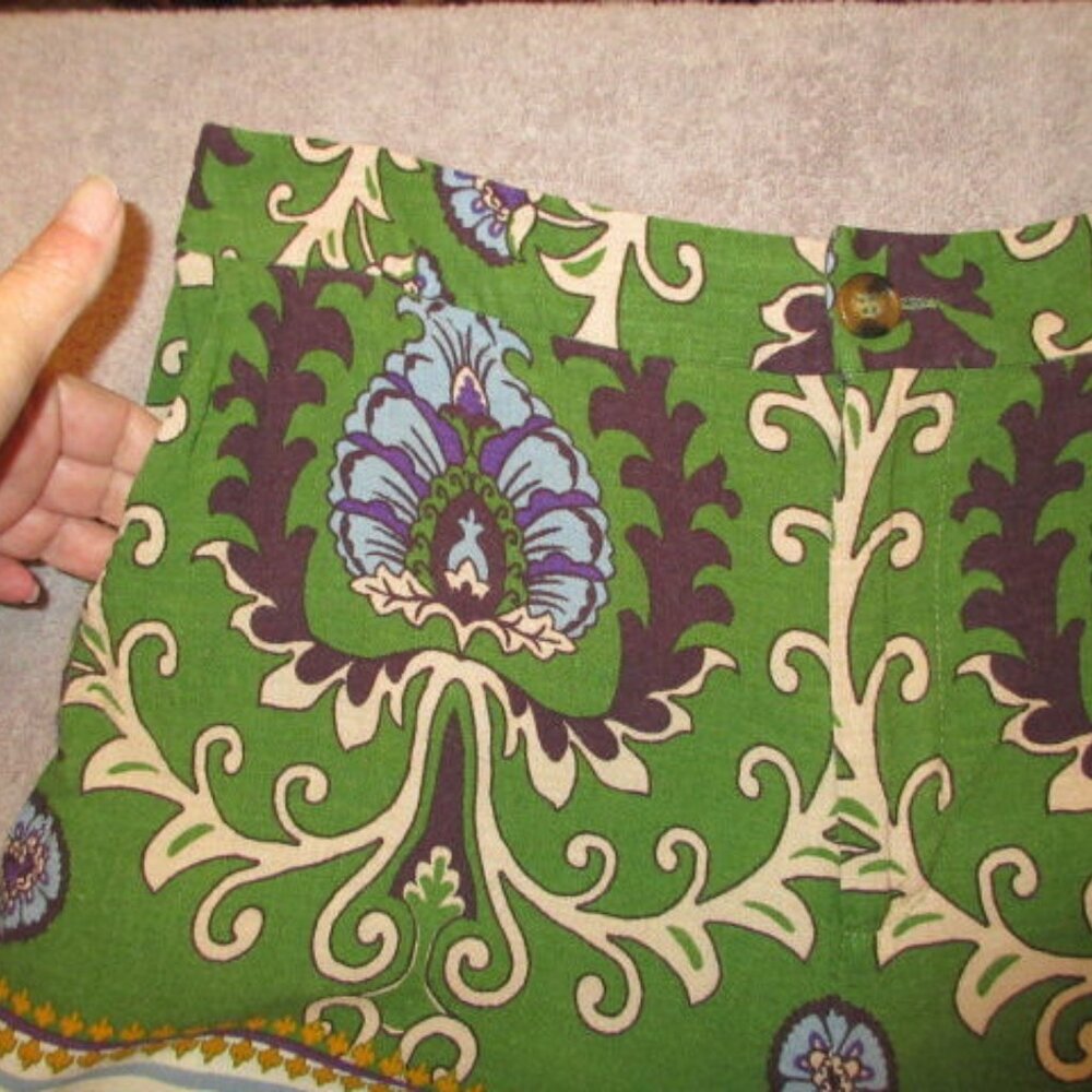 Sanctuary Linen Blend Shorts Size XL Pockets Paisley Hippie Boho Gypsy Granola - Picture 2 of 7